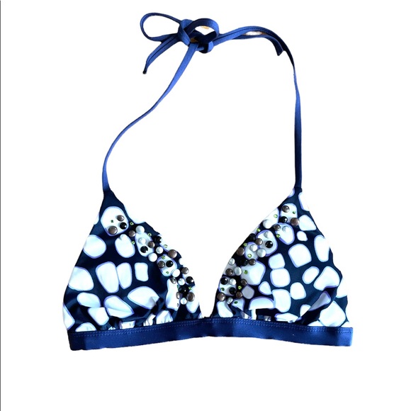 St. John Other - St. John triangle bikini top navy blue designer luxury swimwear bathing suit